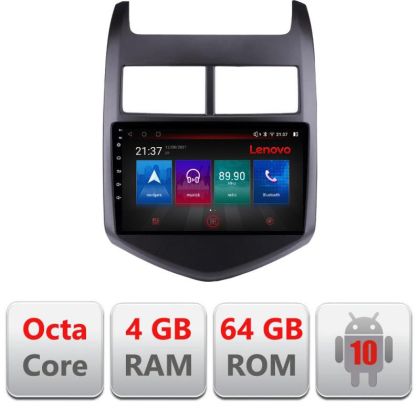 Navigatie Chevrolet Aveo 2010-2013 E-AVEO10 Octa Core cu Android Radio Bluetooth Internet GPS WIFI DSP 4+64GB 4G