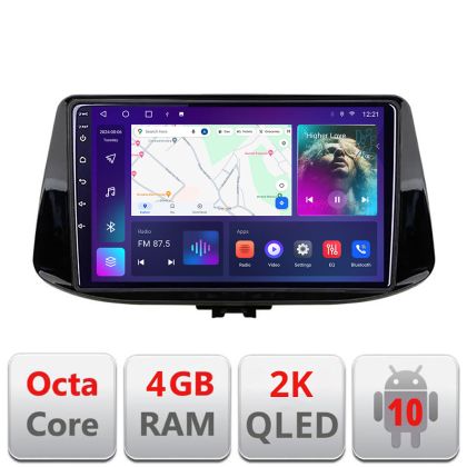 Navigatie HHyundai I30 2017- C-1041 Android Octa Core Ecran 2K QLED GPS 4G 4+32GB 360 KIT-1041+EDT-E409-2K