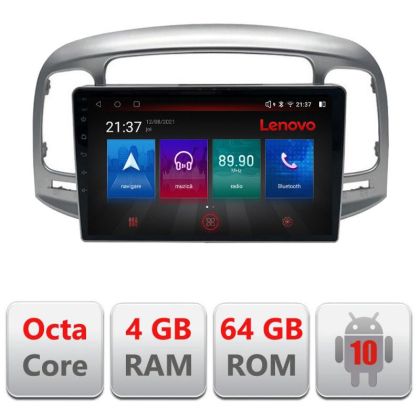 Navigatie HHyundai Accent 2006-2012 E-ACCENT Octa Core cu Android Radio Bluetooth Internet GPS WIFI DSP 4+64GB 4G