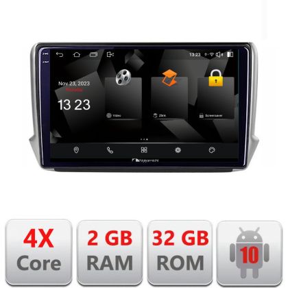 Navigatie Peugeot 208/2008 5230-PSA Android Ecran 720P Quad Core 2+32 carplay android auto