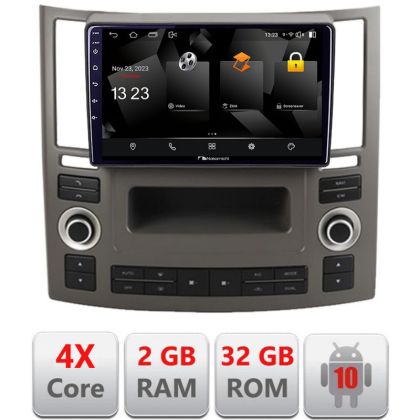 Navigatie Infiniti FX45 2007-2009 Android Ecran 720P Quad Core 2+32 carplay android auto