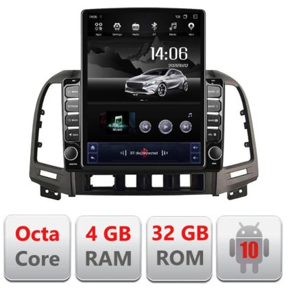 Navigatie HHyundai Santa Fe 2007-2012 G-008 ecran tip TESLA 9.7" cu Android Radio Bluetooth Internet GPS WIFI 4+32GB DS