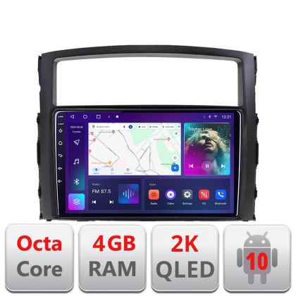 Navigatie Mitsubishi Pajero C-452 Android Octa Core Ecran 2K QLED GPS 4G 4+32GB 360 KIT-452+EDT-E409-2K