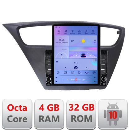 Navigatie Honda Civic 2012-2016 G-civic ecran tip TESLA 9.7" cu Android Radio Bluetooth Internet GPS WIFI 4+32GB DSP 4