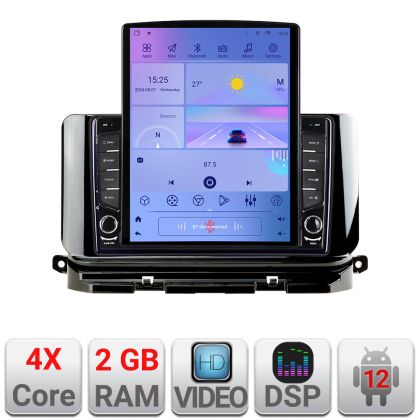 Navigatie Skoda Octavia 4 2020-2024 Android radio gps internet quad core 2+32 ecran vertical 9.7" KIT-octavia4+EDT-E708