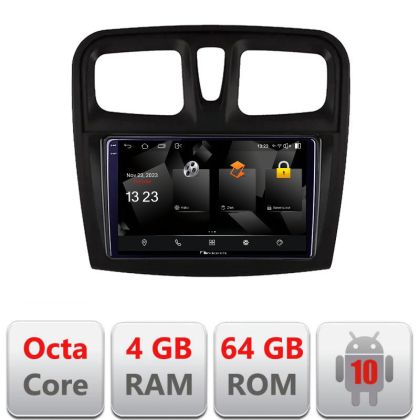 Navigatie Dacia Sandero 2012-2020 var B Android radio gps internet Octa core 4+64 DSP 360 camera carplay android auto