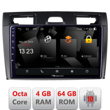 Navigatie Ford Fiesta MK5 2002-2008 Android Octa Core 720p 4+64 DSP 360 camera carplay android auto