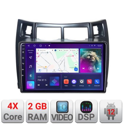 Navigatie Toyota Yaris 2008-2011 A-YARIS08  2+32 GB Android Waze USB Navigatie Internet Youtube Radio