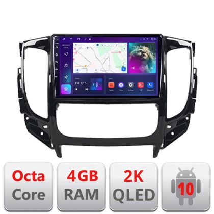 Navigatie Mitsubishi L200 2014-2020 C-1094 Android Octa Core Ecran 2K QLED GPS 4G 4+32GB 360 KIT-1094+EDT-E409-2K