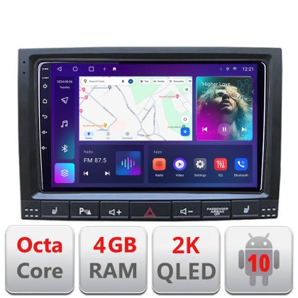 Navigatie VW Touareg 2004-2010 Android Octa Core Ecran 2K QLED GPS 4G 4+32GB 360 KIT-042-v2+EDT-E409-2K