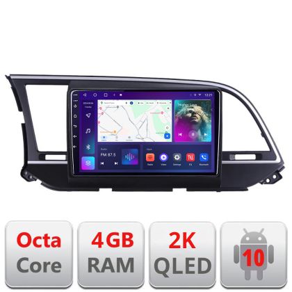 Navigatie HHyundai Elantra 2015-2018 C-581 Android Octa Core Ecran 2K QLED GPS 4G 4+32GB 360 KIT-581+EDT-E409-2K