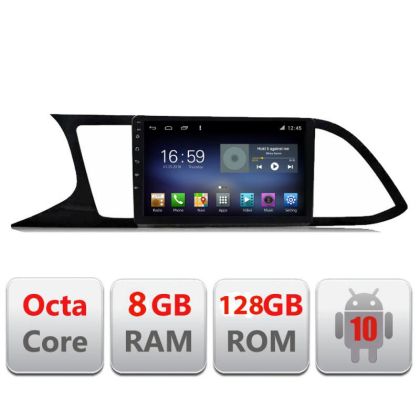 Navigatie Seat Leon 2013-2020 F-306 Octa Core cu Android Radio Bluetooth Internet GPS WIFI DSP 8+128GB 4G