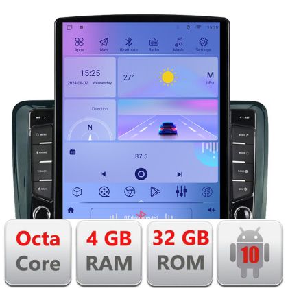 Navigatie VW PQB H-vw ecran tip TESLA 9.7" cu Android Radio Bluetooth Internet GPS WIFI 4+32GB DSP 4G Octa Core