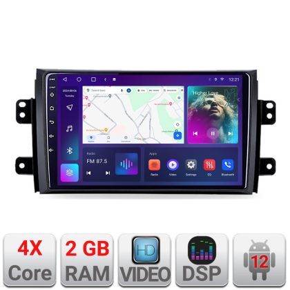 Navigatie Suzuki SX4 2006-2013 A-124  2+32 GB Android Waze USB Navigatie Internet Youtube Radio