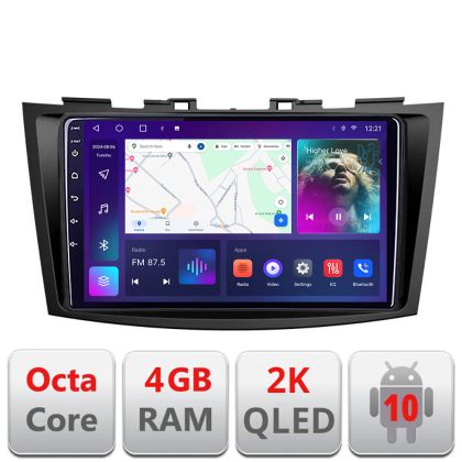 Navigatie Suzuki Swift 2010-2017 C-179 Android Octa Core Ecran 2K QLED GPS 4G 4+32GB 360 KIT-179+EDT-E409-2K