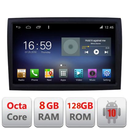 Navigatie Fiat ducato 2022- F-ducato,Octacore,8Gb RAM,128Gb Hdd,4G,Qled,360,DSP,GPS,Carplay