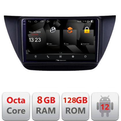 Navigatie Mitubishi Lancer 2001-2007 5960Pro-LANCER07 Android Octa Core Qualcomm 2K Qled 8+128 DTS DSP 360 4G Optical