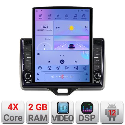 Navigatie Toyota Yaris 2020- Android radio gps internet quad core 2+32 ecran vertical 9.7" kit-yaris2020+EDT-E708