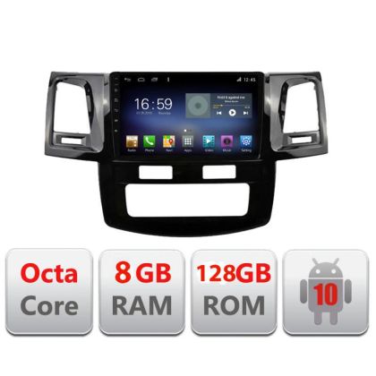 Navigatie Toyota Hilux 2008-2014 F-143 Octa Core cu Android Radio Bluetooth Internet GPS WIFI DSP 8+128GB 4G