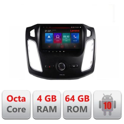 Navigatie Ford Focus 3 E-150 Octa Core cu Android Radio Bluetooth Internet GPS WIFI DSP 4+64GB 4G