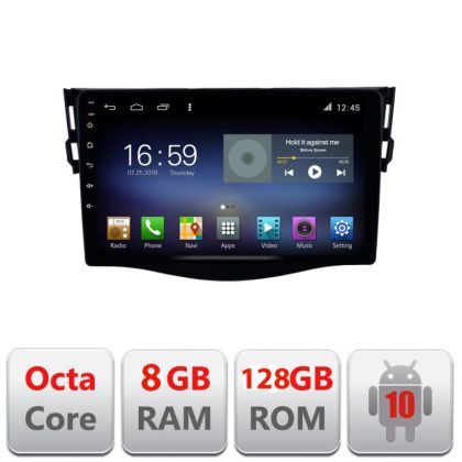 Navigatie TOYOTA RAV 4 2008-2012 F-018 Octa Core cu Android Radio Bluetooth Internet GPS WIFI DSP 8+128GB 4G