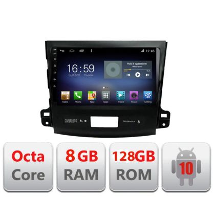 Navigatie MITSUBISHI Outlander 2010 F-056 Octa Core cu Android Radio Bluetooth Internet GPS WIFI DSP 8+128GB 4G