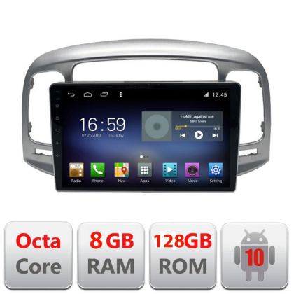 Navigatie HHyundai Accent 2009-2012 F-accent Octa Core cu Android Radio Bluetooth Internet GPS WIFI DSP 8+128GB 4G