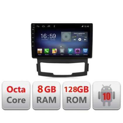 Navigatie SSANGYONG KORANDO 2011- F-159 Octa Core cu Android Radio Bluetooth Internet GPS WIFI DSP 8+128GB 4G