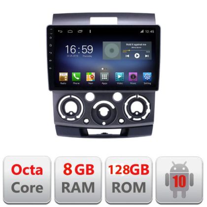 Navigatie Ford Ranger Mazda BT50 2007-2012 F-ranger Octa Core cu Android Radio Bluetooth Internet GPS WIFI DSP 8+128GB