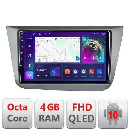 Navigatie Seat Leon 2005-2012 B-leon05 Android Ecran QLED octa core 4+64 carplay android auto kit-leon5+EDT-E309V3