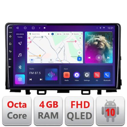 Navigatie Kia Stonic 2016-2020 Android Ecran QLED octa core 4+64 carplay android auto KIT-stonic+EDT-E309V3