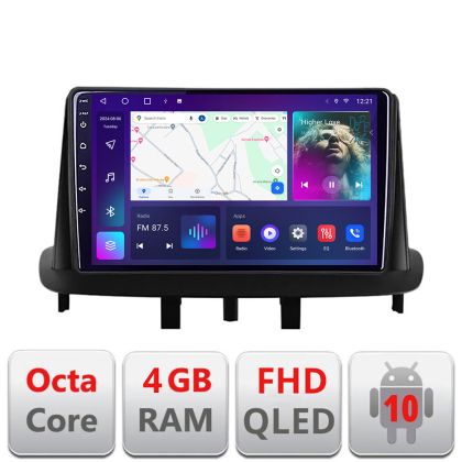 Navigatie Renault Megane 3 B-145 Android Ecran QLED octa core 4+64 carplay android auto KIT-145+EDT-E309V3