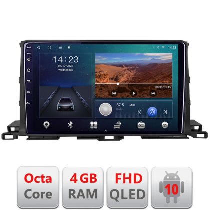 Navigatie Toyota Highlander 2013-2018 Android radio gps internet quad core 4+64 carplay android auto KIT-highlander13+EDT-E310v3