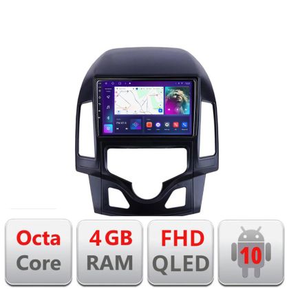 Navigatie HHyundai I30 2009-2012 clima automata B-I30AUTOMATIC Android Ecran QLED octa core 4+64 carplay android auto KIT-i30automatic+EDT-E309V3