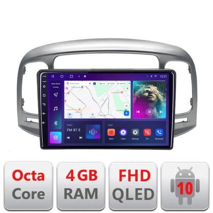 Navigatie HHyundai Accent 2006-2012 B-ACCENT Android Ecran QLED octa core 4+64 carplay android auto KIT-accent+EDT-E309V3