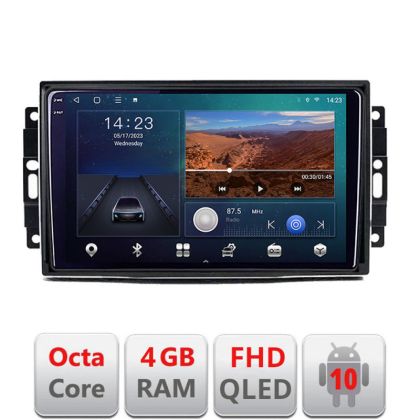 Navigatie Chrysler Jeep B-202 Android Ecran QLED octa core 4+64 carplay android auto KIT-202+EDT-E310V3