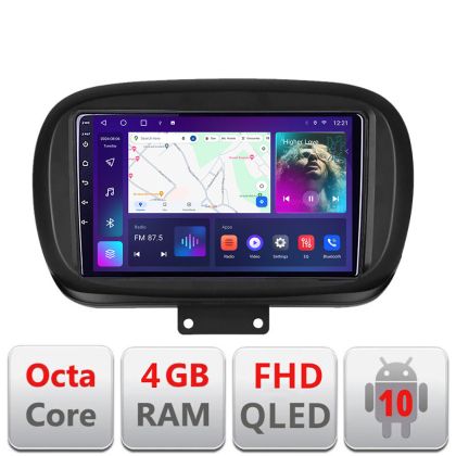 Navigatie Fiat 500 2014- B-539 Android Ecran QLED octa core 4+64 carplay android auto KIT-539+EDT-E309V3