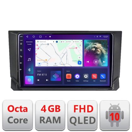 Navigatie Seat Arona Android Ecran QLED octa core 4+64 carplay android auto kit-arona+EDT-E309V3