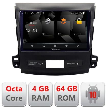 Navigatie Mitsubishi Outlander 2010 5510-056 Android Octa Core 720p 4+64 DSP 360 camera carplay android auto v1