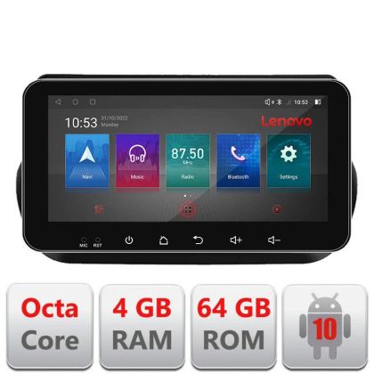 Navigatie Peugeot Bipper, Citroen Nemo, Fiat Qubo 2008-2017 Android radio gps internet Octa Core 4+64 LTE ecran de 10.33' wide Kit-bipper+EDT-E511-PRO v1