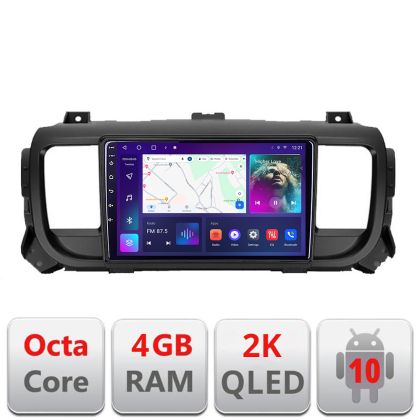 Navigatie Citroen Jumpy Toyota Proace Peugeot Traveller C-jumpy16 Android Octa Core Ecran 2K QLED GPS 4G 4+32GB 360 kit-jumpy16+EDT-E409-2K v1