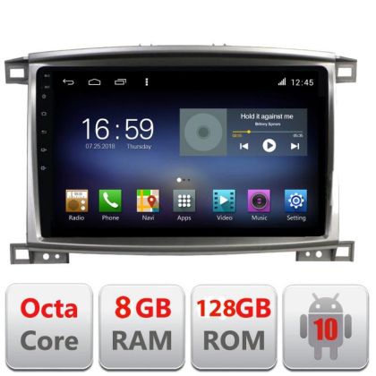 Navigatie Toyota Land Cruiser L100 2002-2008 F-L100 Octa Core cu Android Radio Bluetooth Internet GPS WIFI DSP 8+128GB v1