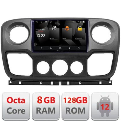 Navigatie Opel Movano, Renault Master 2010-2021Android Octa Core Qualcomm 2K Qled 8+128 DTS DSP 360 4G Optical v2