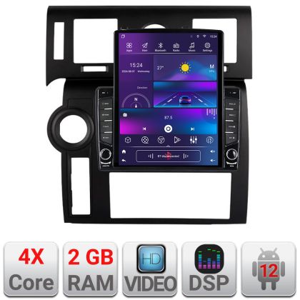 Navigáció Hummer H2 2002-2008 Négymagos TESLA típusú képernyő 9.7" Android Rádió Bluetooth Internet GPS WIFI 2+32 DSP