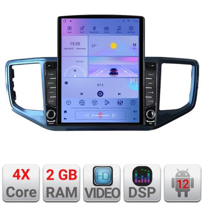 Navigatie dedicata Edonav VW Amarok  Android radio gps internet quad core 2+32 ecran vertical 9.7" KIT-amarok+EDT-E708