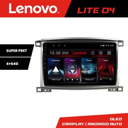 Navigatie Toyota Land Cruiser L100 2002-2008 Lenovo Kit-L100 4+64 GB Android Waze USB Navigatie Internet Youtube Radio v1