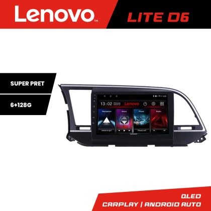 Navigatie Hyundai Elantra 2015-2018 Lenovo Kit-581 8 core 6+128 GB Android Waze USB Navigatie Internet Youtube Radio