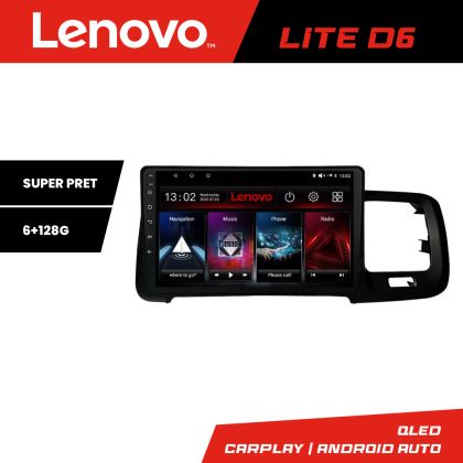 Navigatie Volvo S60 2014-2018 cu sistem Sensus Connect Lenovo Kit-s60-14 8 core 6+128 GB Android Waze USB Navigatie Internet Youtube R