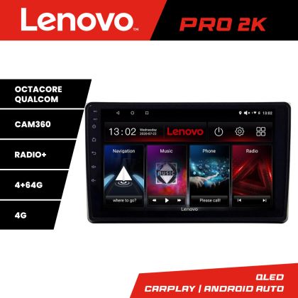 Navigatie Audi A4 B6 Quad Core Lenovo Kit-050 8 core QLED 2K 4+64 360 Android Waze USB Navigatie Internet Youtube Radio