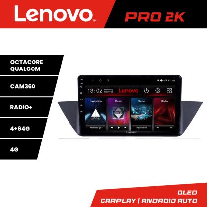 Navigatie BMW X1 E84 Lenovo Kit-219 cu Android Radio Bluetooth internet 8 core QLED 2K 4+64 360